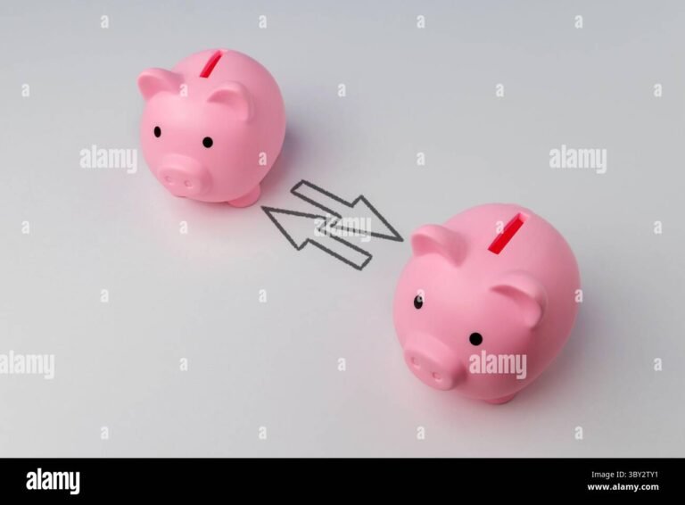 banche con frecce che indicano trasferimento soldi