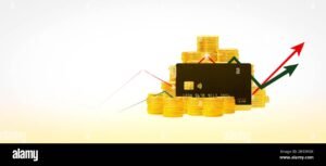 carta di credito you con monete e frecce