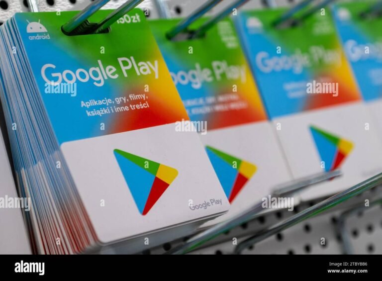 carte regalo google play colorate e assortite