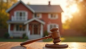 casa allasta con martello giudiziario davanti