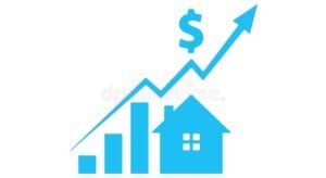 casa con chiavi e grafico finanziario trasparente