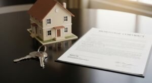 casa con chiavi su contratto mutuo