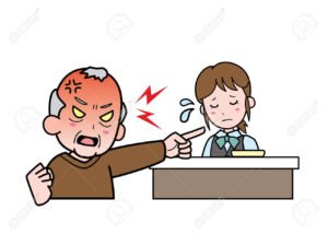 cliente arrabbiato al bancone banca