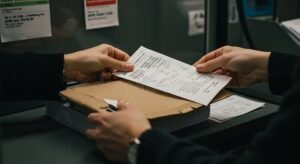 due mani che si scambiano una fattura