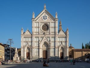 facade of santa croce basilica in florence