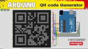 generatore di codice qr su schermo digitale