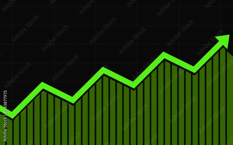 Quali Titoli Traggono Vantaggio Dal Taglio Dei Tassi 2 grafico azionario con freccia verde in salita