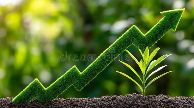 immagine di un grafico verde con piante