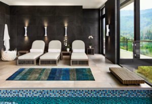 ingresso elegante centro benessere con piscina rilassante