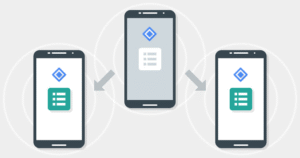 iphone connesso e icone dispositivi vicini