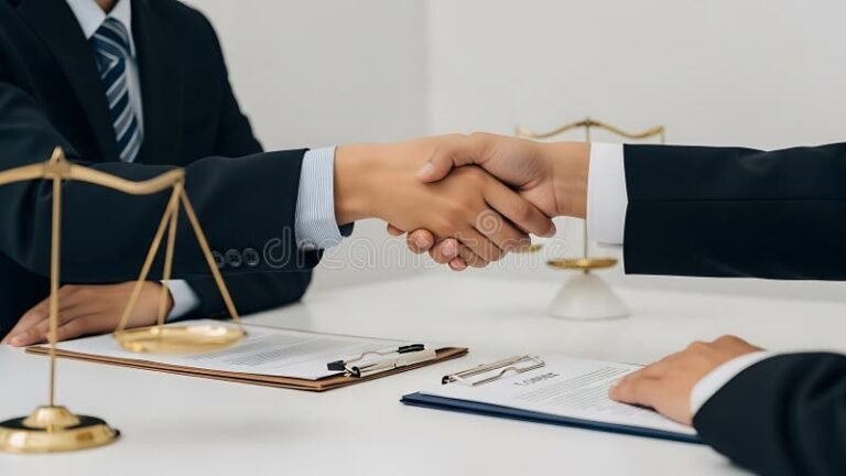 Come Difendersi dai Prestiti da Privati Usurai in Modo Legale 2 mani che si stringono con documenti legali