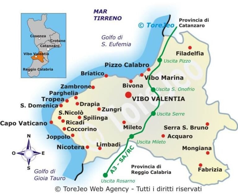 mappa dettagliata dei trasporti calabria