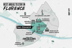 mappa dettagliata del centro di san giovanni in croce