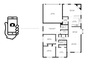 perito valuta casa con planimetria in mano