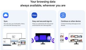 persona che naviga sicura su piu dispositivi