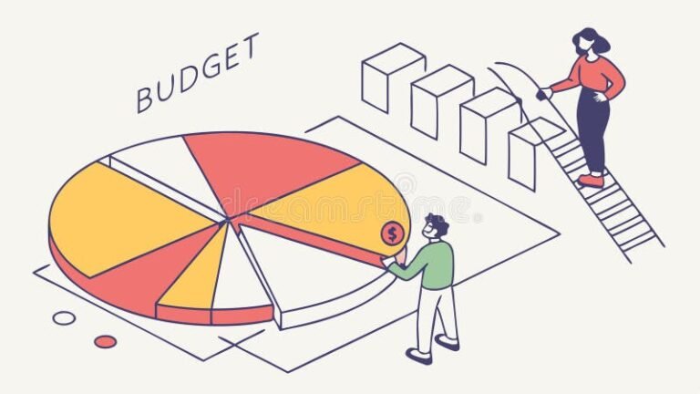 persona che pianifica budget con grafici colorati