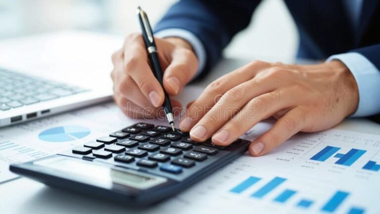 Come funziona il simulatore mutuo di Credit Agricole per calcolare le rate 18 persona che usa calcolatrice e documenti finanziari