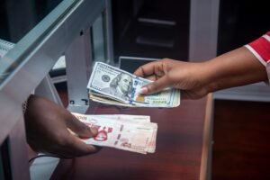 persone che scambiano denaro in mano libera