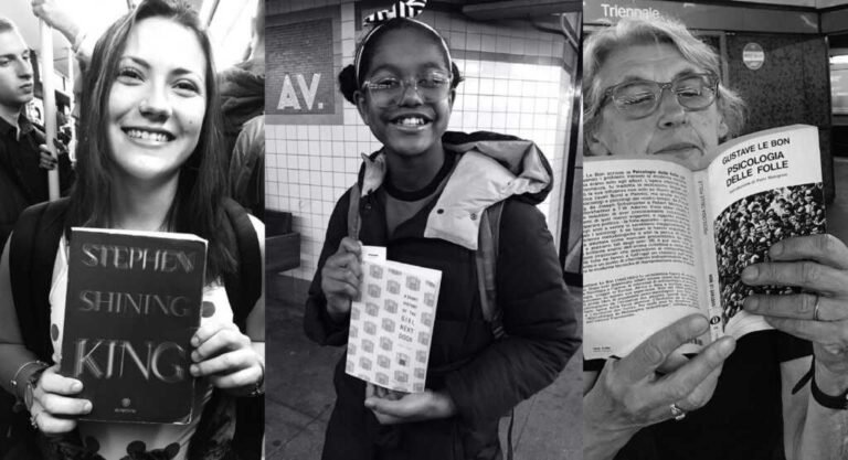 persone che scambiano libri in piazza milano