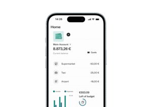 smartphone con app mobile banking aperta