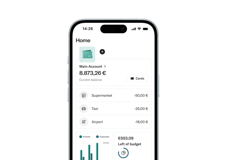 smartphone con app mobile banking aperta