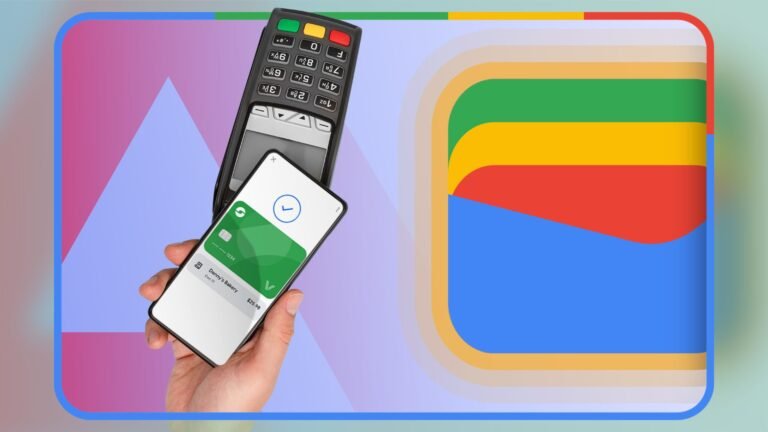 smartphone con icona google wallet in uso