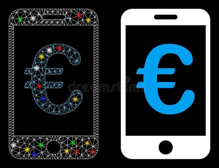 smartphone con icone di pagamento mobile illuminate